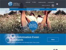 Tablet Screenshot of fertilityassociates.co.nz